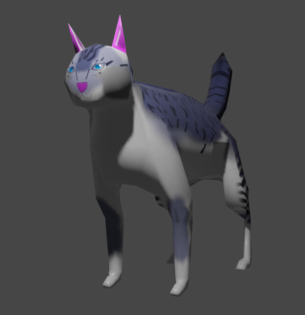 Low poly cat